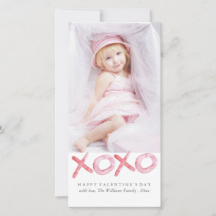 Fotokort för vattentorg XOXO Valentindag Julkort