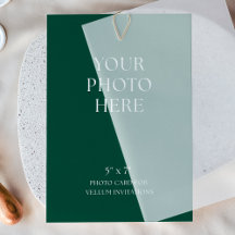 Fotokort för Vellum Bröllopsinbjudningar