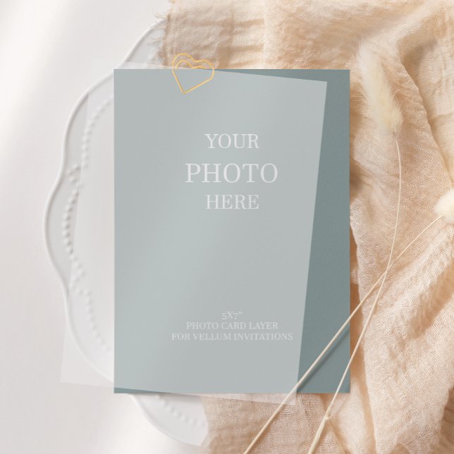 Fotokort för Vellum Spara datum Inbjudningar (Skapare uppladdad)
