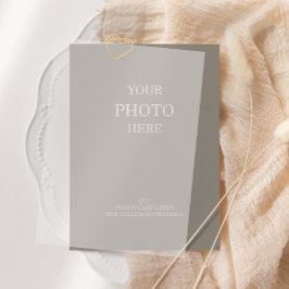 Fotokort för Vellum Spara datum Inbjudningar