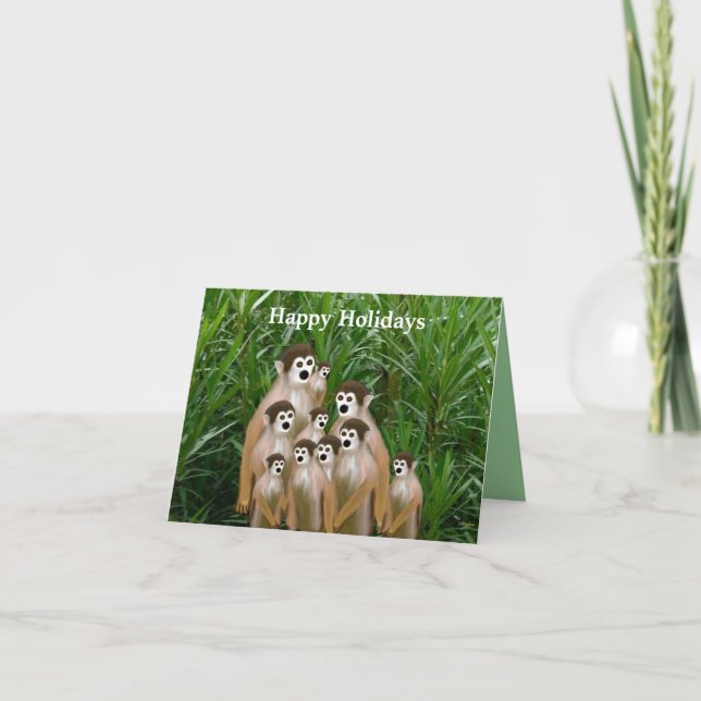 Fotokort för Vervet Family Helgdag Helgkort (Framsida)
