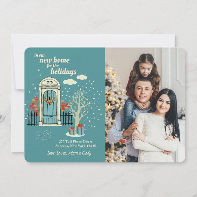 Fotokort för vinterfront inbjudningar (Framsida)