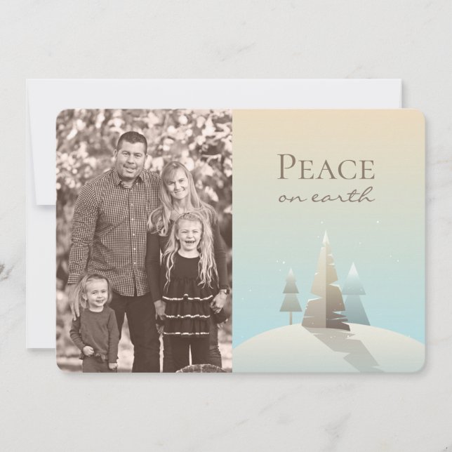 Fotokort för vinterscenen i Helgdag Julkort (Framsida)