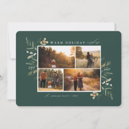 Fotokort för Winter Grenar-Helgdag Julkort