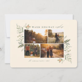 Fotokort för Winter Grenar-Helgdag Julkort