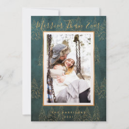Fotokort för Wintry Guld Julgran Julkort