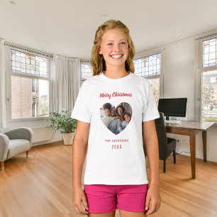 Fotokort från julfamiljen, namn t shirt