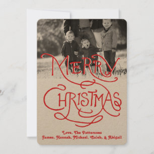 Fotokort: Helgdag: Artisan Kraft God jul Julkort