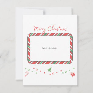 Fotokort i sött candy cane-julkort julkort