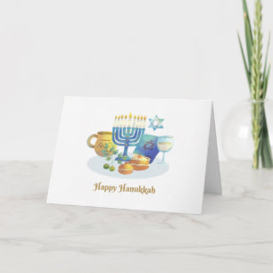 Fotokort Lycklig Hanukkah Hälsning Helgkort