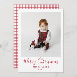 Fotokort med enkel Elegant för jul och Helgdagar Julkort