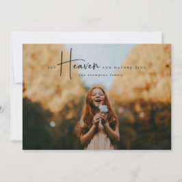 Fotokort med minimal Religiösa i svart Helgdag Julkort