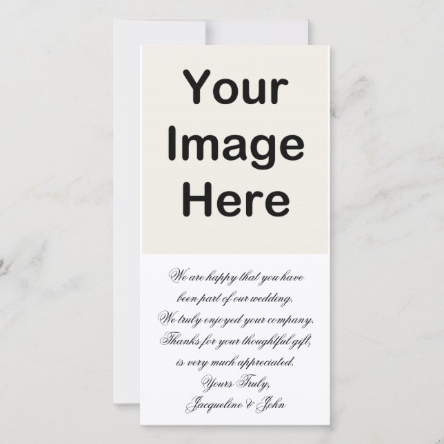 Fotokort ~ Tack Bröllop (Framsida)