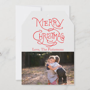 Fotokort: Typografi God jul Julkort