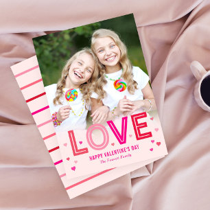 Fotokortet Lycklig Hearts Valentine Day Foto Card Julkort
