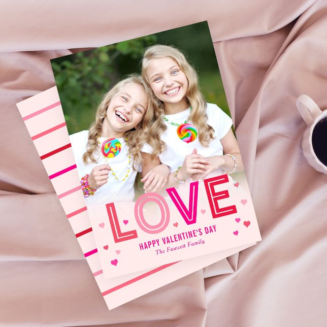 Fotokortet Lycklig Hearts Valentine Day Foto Card Julkort (Skapare uppladdad)