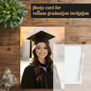 Fotokortinsats för Vellum-examensinbjudan Inbjudningar