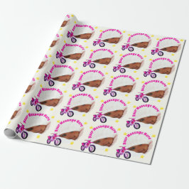 Fotolampa, Rosa Motorcykel och Anpassad Meddelande Presentpapper