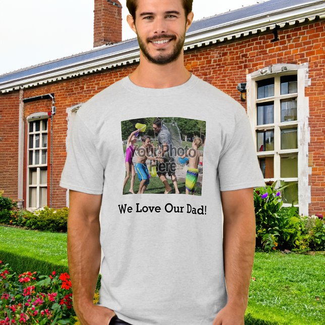 Fotoleveranser i fars dag Anpassningsbar Tröja (custom photo tshirt for fathers day)