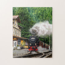 Fotolok med ånga tåg färg, vintage 11 x 14