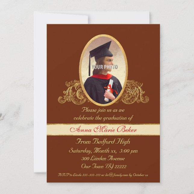 Fotoluta examensfirande inbjudningar (Framsida)