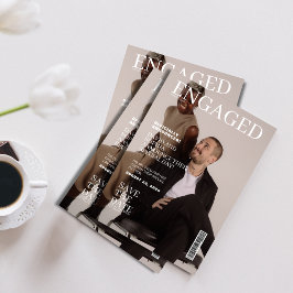 Fotomagazinhölje bröllop spara datum inbjudningar