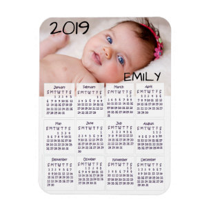 Fotomagnet för 2019 kalender magnet