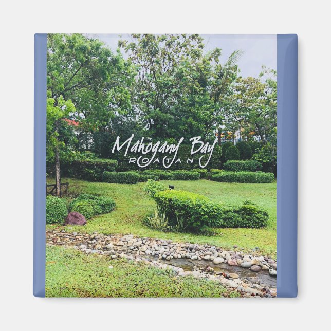 Fotomagnet från Mahogany Bay, Roatan, Honduras Magnet (Framsidan)