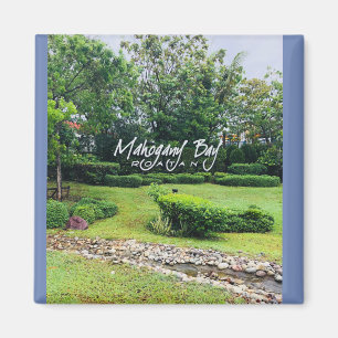 Fotomagnet från mahognyfjärden, Roatan, Honduras Magnet