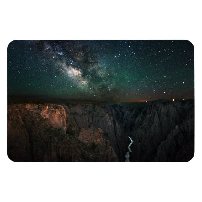 Fotomagnet Natt Himlar Galaxy Ligcape Foto Magnet (Horisontell)