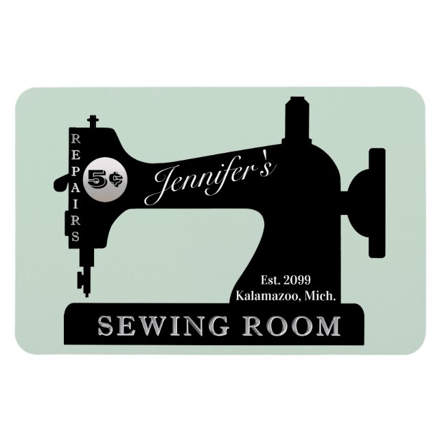 Fotomagnet Seamstress Quilter Seing Room Magnet (Horisontell)