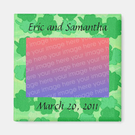 Fotomagnet Shamrock Collage bröllop Magnet