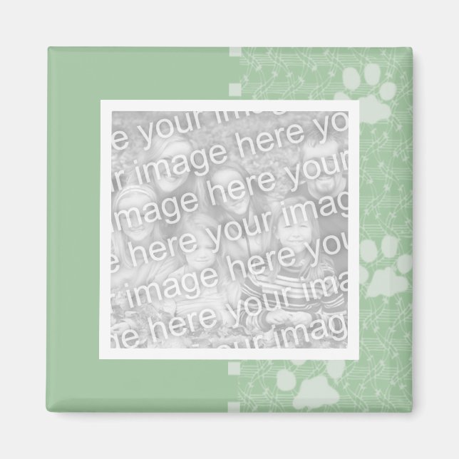 Fotomagneter i vår Grönt Tassar Magnet (Framsidan)