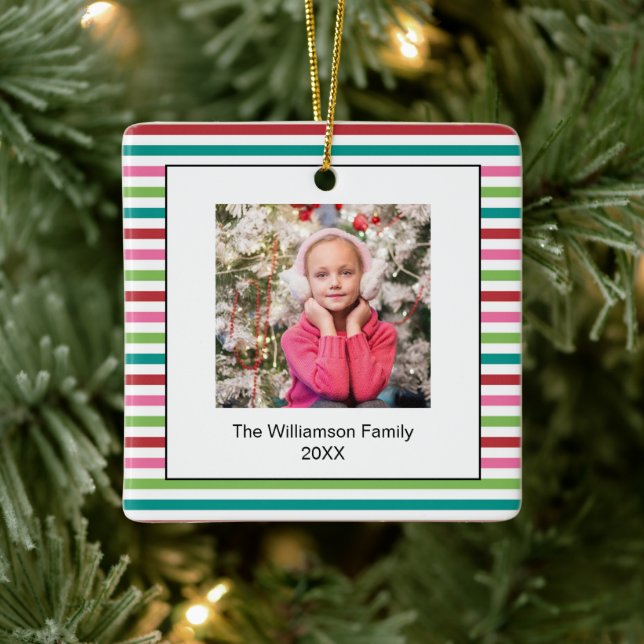 Fotomall för Bright Helgdag Rand Julgransprydnad Keramik (Träd)