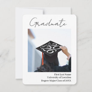 Fotomall för Classy Studenten-meddelande Julkort