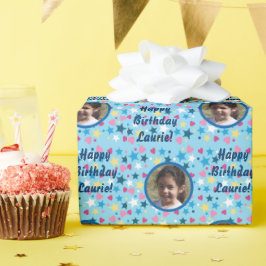 Fotomall för Cute Barns födelsedag Stars Presentpapper