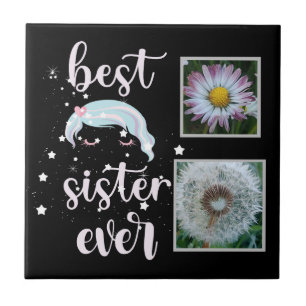 Fotomall för cute-syster kakelplatta