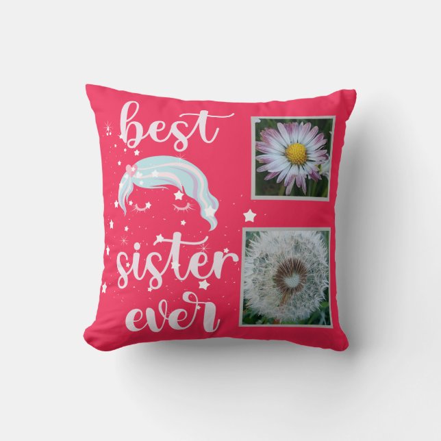 Fotomall för cute-syster kudde (Framsida)