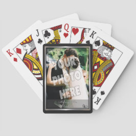 Fotomall för elegant Black och Silver Bröllop Kortlek