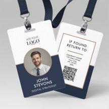 Fotomall för elegant Navy Blue Business Namn brick