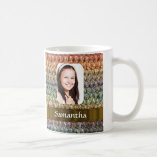 Fotomall för flerfärgad ull kaffemugg