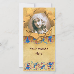 FOTOMALL FÖR FLORENTINE BLOMMIGT MOTIFS PARCHMENT  JULKORT