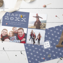 Fotomall för Gott nytt år Anpassningsbar-familjen