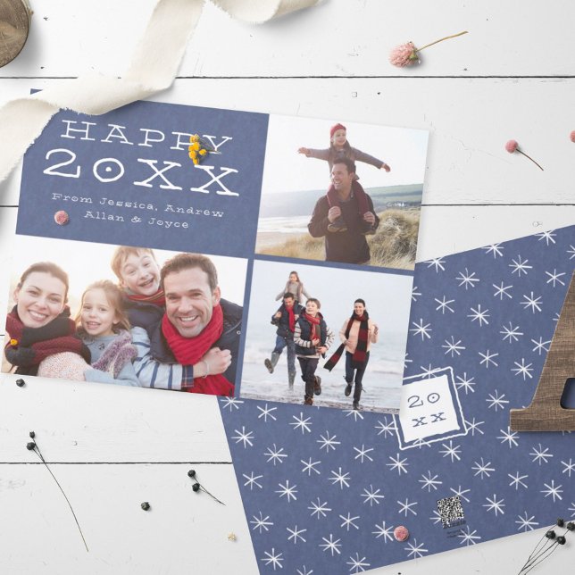 Fotomall för Gott nytt år Anpassningsbar-familjen Julkort (Skapare uppladdad)