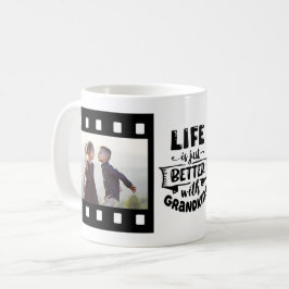 Fotomall för Grandföräldrar Better Life Barnbarn Kaffemugg