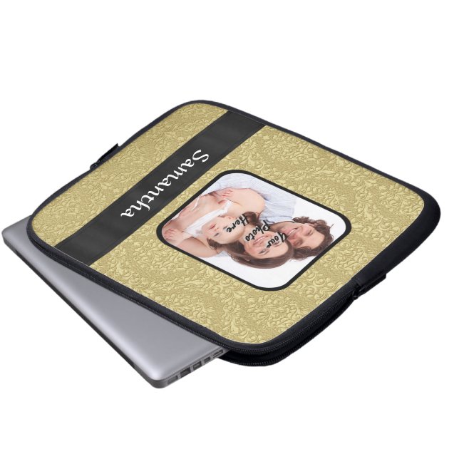 Fotomall för guld-dämpare laptop fodral (Framre botten)