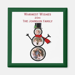 Fotomall för helgdag Snögubbe för anpassning Magnet