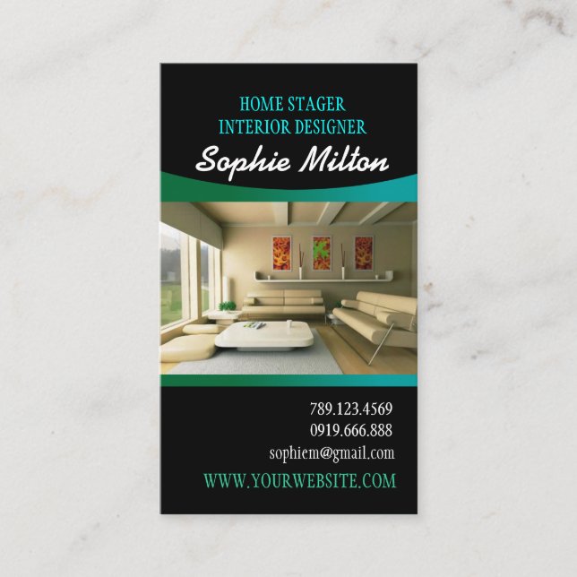 Fotomall för hemmagager Insida Designer Visitkort (Framsida)