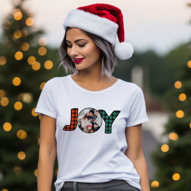 Fotomall för julpapp i familjen Joy T Shirt (Skapare uppladdad)