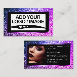 Fotomall för Lila Ombre-Gnistra Logotyp för Luxury Visitkort